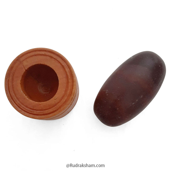 Narmdeshwar Shivling with Wooden Jalhari Base - 3