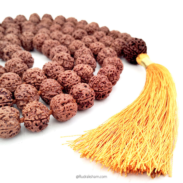 5 Mukhi Rudraksha Nepalese Japa Mala Rosary | 108 Beads Nepal Rudraksha Kantha Mala In Thread