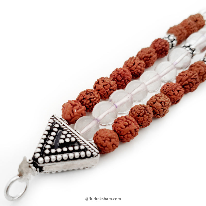  Triple strand Bracelet with Silver accessories