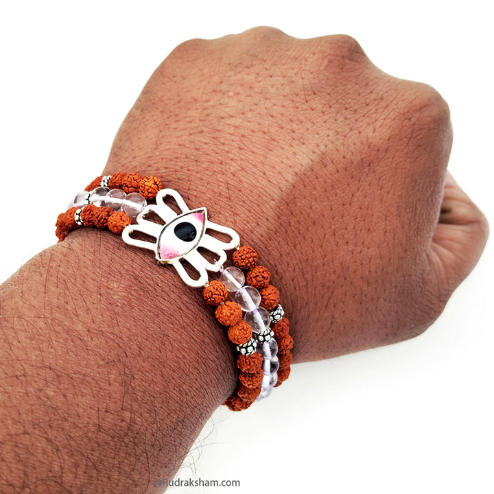 Shiva Trinetra Rudraksha - Sphatik Bracelet