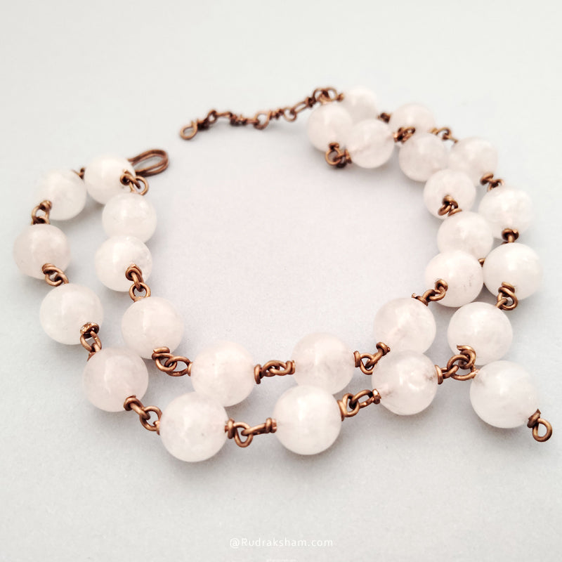 Rose Quartz Bracelet in Copper