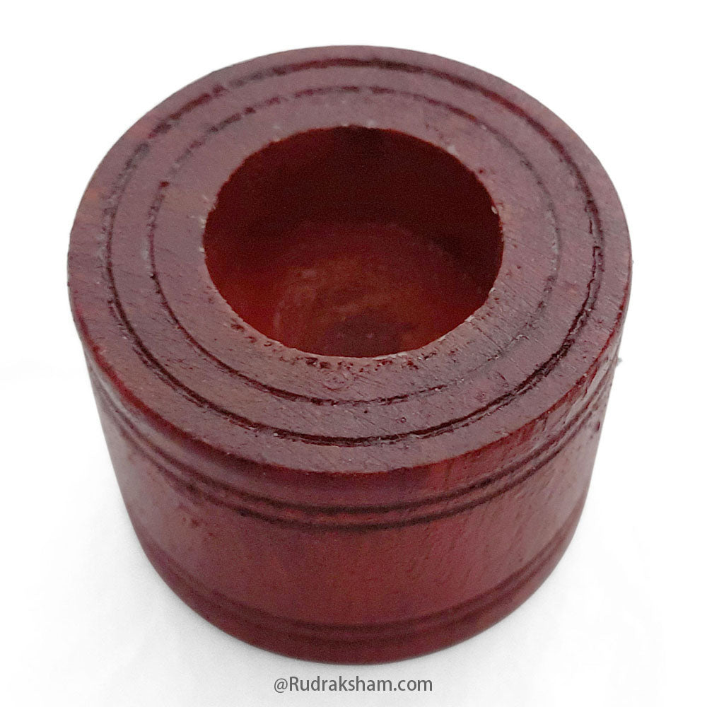 Narmdeshwar Shivling with Wooden Jalhari Base Red - 2