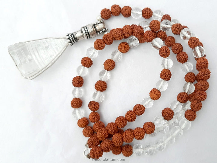  Rudraksha-Sphatik with Shree Yantra Necklace