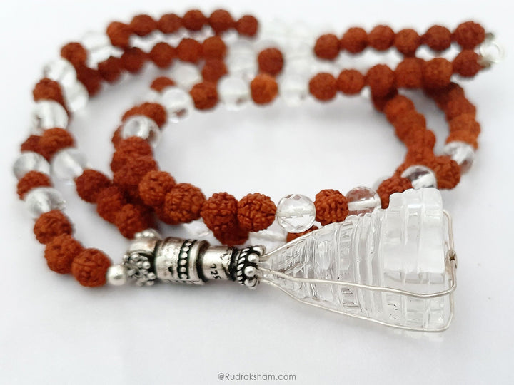  Rudraksha-Sphatik with Shree Yantra Necklace
