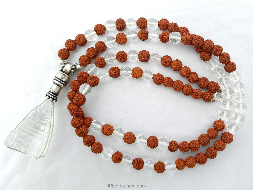  Rudraksha-Sphatik with Shree Yantra Necklace