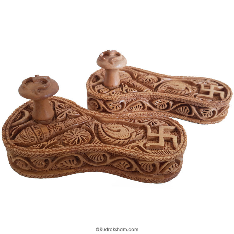  Traditional Sandalwood Engraved Khadau
