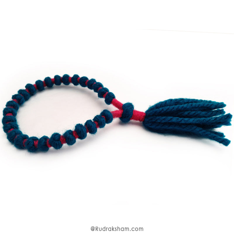 Wool Mala | Handmade Knotted Light Weight Wool Japa Mala Rosary 10 - 12 mm