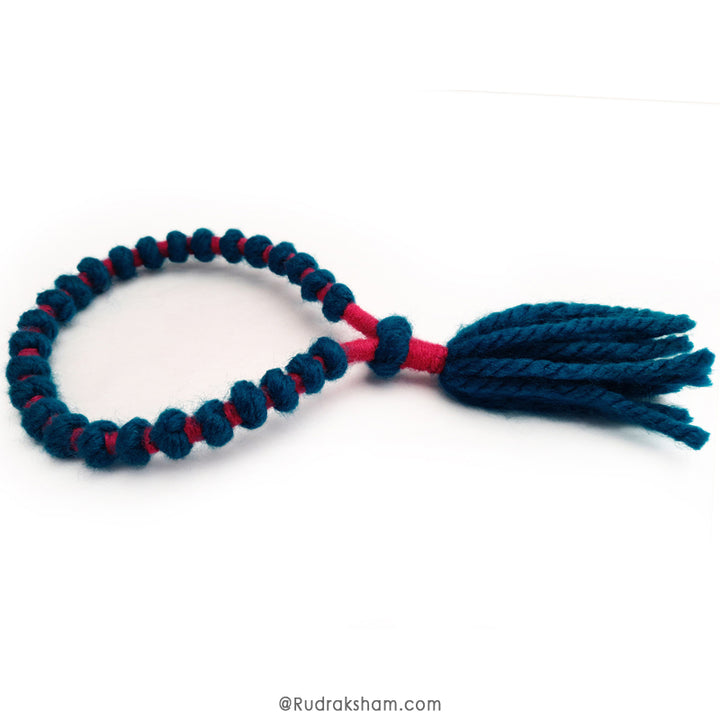 Wool Mala | Handmade Knotted Light Weight Wool Japa Mala Rosary 10 - 12 mm