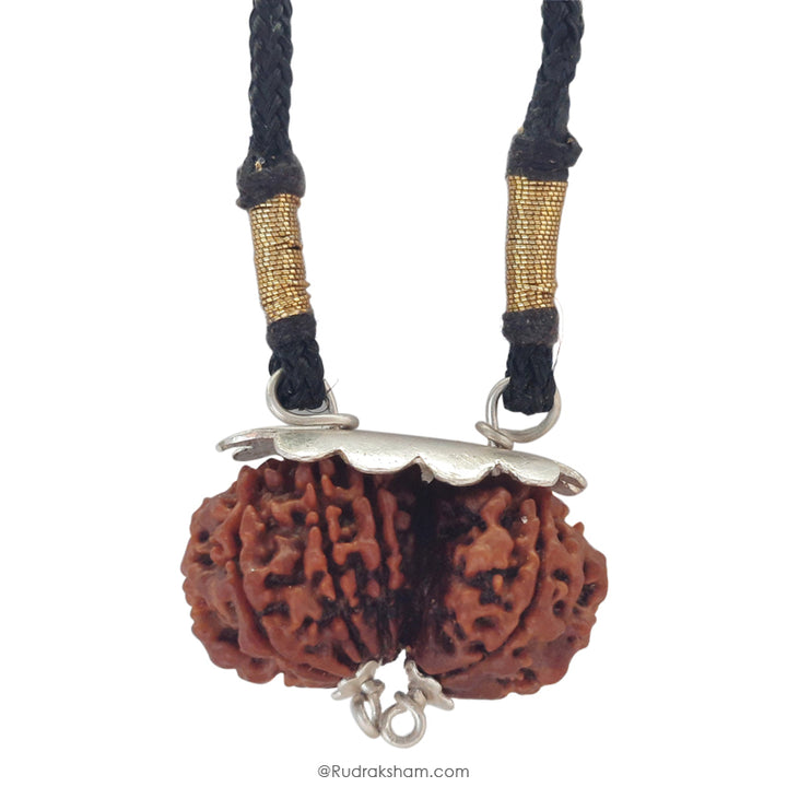 Gauri Shankar Rudraksha Bead | Gauri Shankar | Shiva Parvati Nepal Bead | Original Energised 100% Natural Bead