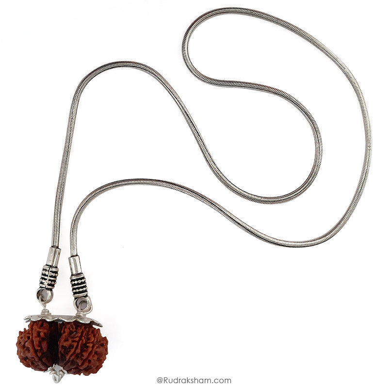 Gauri Shankar Rudraksha Bead | Gauri Shankar | Shiva Parvati Nepal Bead | Original Energised 100% Natural Bead