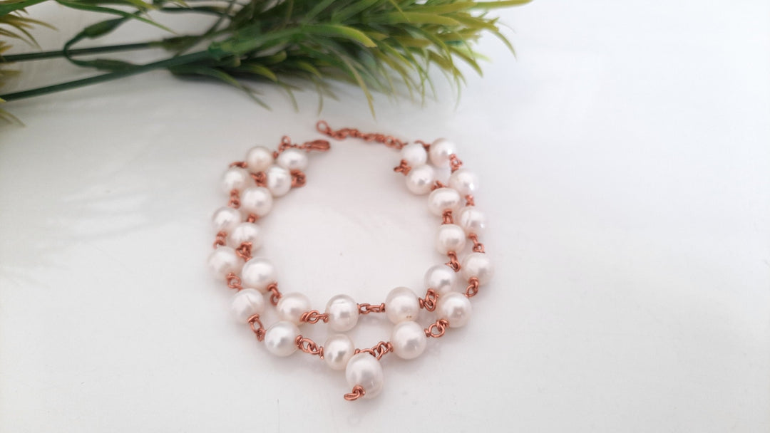Pearl Bracelet in Copper