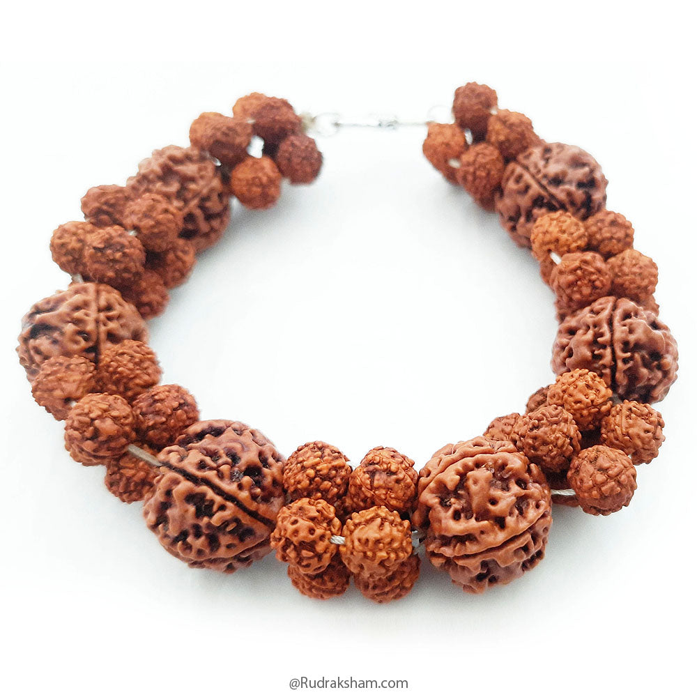 5 Mukhi Rudraksha Beads Mala Bracelet | Rudraksha Thread Bracelet