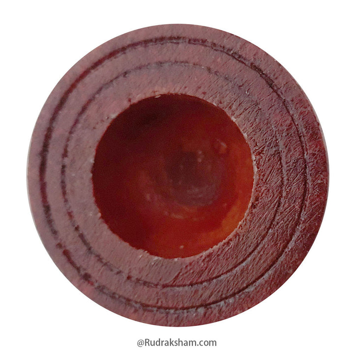 Narmdeshwar Shivling with Wooden Jalhari Base Red - 2
