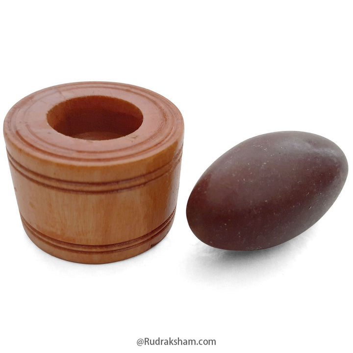 Narmdeshwar Shivling with Wooden Jalhari Base - 1