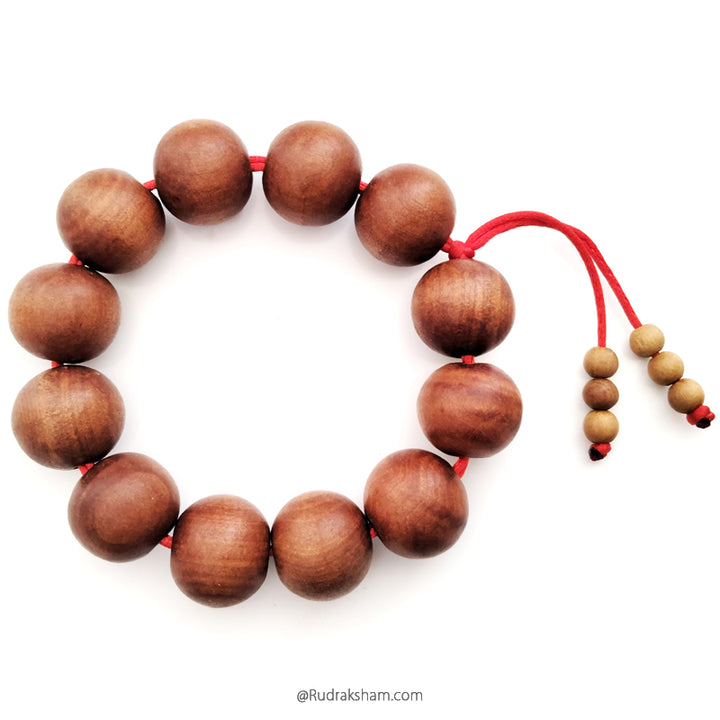 Sandalwood Beads Wrist Mala Bracelet | Pure White Sandalwood Bracelet | Chandan Bracelet