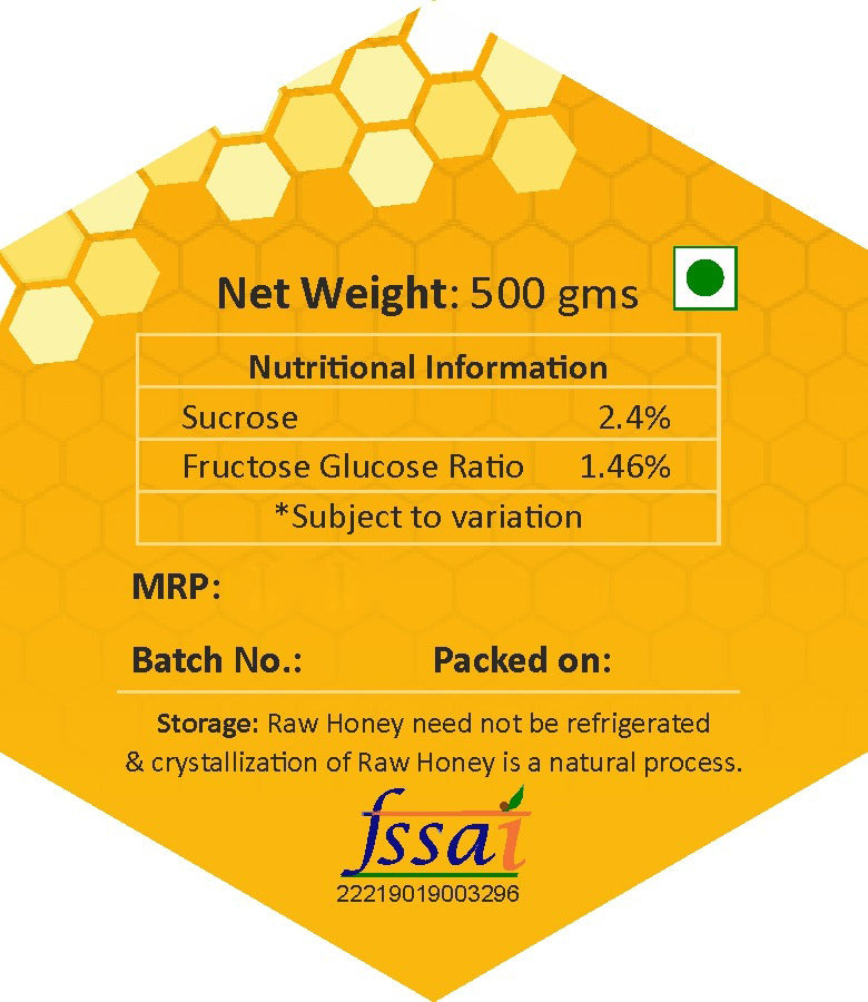Kabeela Pure Raw Unprocessed Honey 500 Gms