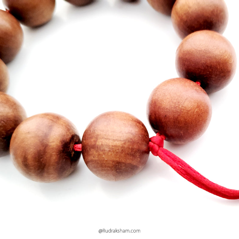 Sandalwood Beads Wrist Mala Bracelet | Pure White Sandalwood Bracelet | Chandan Bracelet