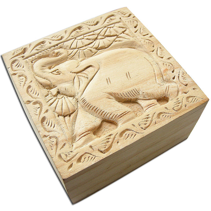 (16-20mm) 5 Mukhi Rudraksha Beads Mala Bracelet | Carved Wooden Box Included with Five Faced Thread Bracelet 