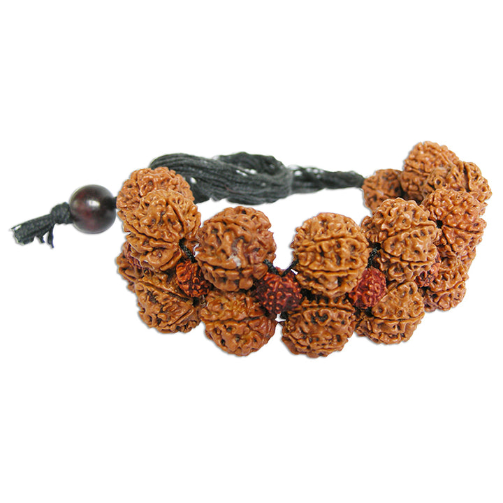 6 Mukhi Rudraksha Armlet in Black thread | Six Mukhi Rudraksha Bead Thread Armlet | 6 Mukhi Rudraksha Beads Arm Bracelet | Six faced Rudraksha Meditation Arm Bracelet 