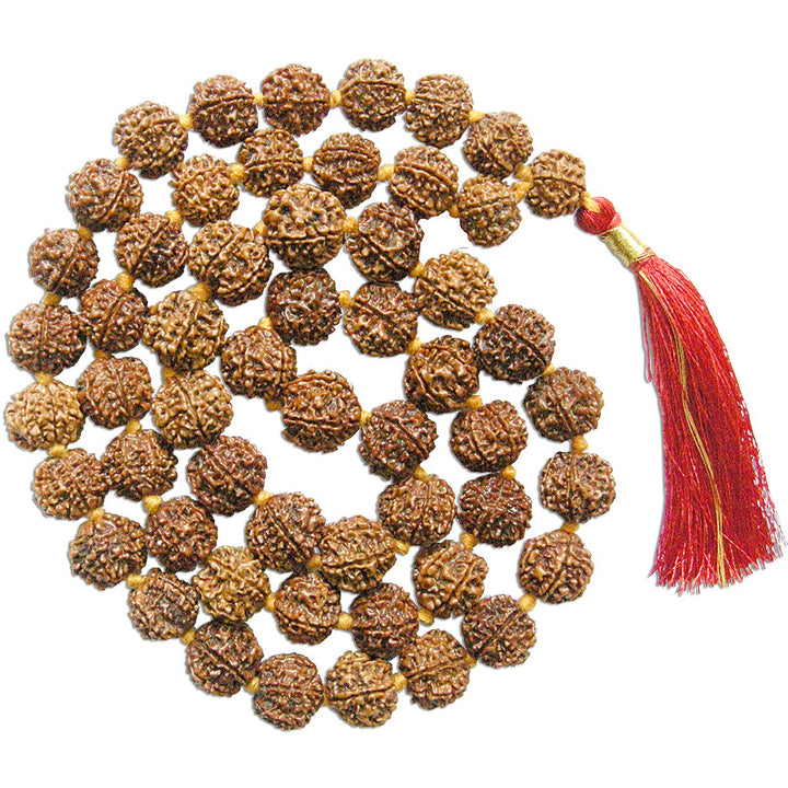 6 Mukhi Rudraksha Nepalese Mala In Thread | Six Mukhi Beads Mala Necklace | 6 Mukhi Rudraksha Mala Benefits