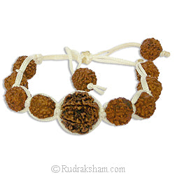 6 Mukhi Rudraksha Thread Bracelet | Six Mukhi Rudraksha Bead wrist band | Nepal Six Faced Rudraksha Wrist Bracelet with 5 ( Five ) Mukhi Beads Size 9 mm