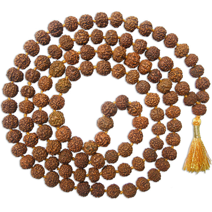 6 Mukhi Rudraksha Indonesian Beads Japa Mala | 108 Beads Java Six Mukhi Rudraksha Beads Mala Rosary | 6 Mukhi Beads for Venus 