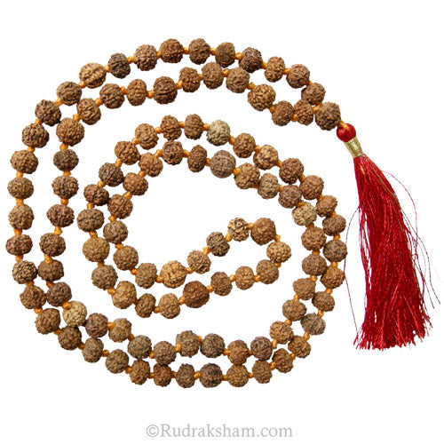 7 Mukhi Rudraksha Indonesian Beads Japa Mala Rosary | 108 Beads Java Seven Mukhi Rudraksha Mala Necklace | 7 Mukhi Mala Benefits