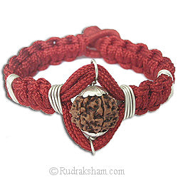 7 Mukhi Rudraksha Wrist Band in Copper Caps & Copper Wire | Nepal Seven Mukhi Wrist Bracelet | Unisex Wrist band for all Ages | Energised saat Mukhi wrist Band in Thread
