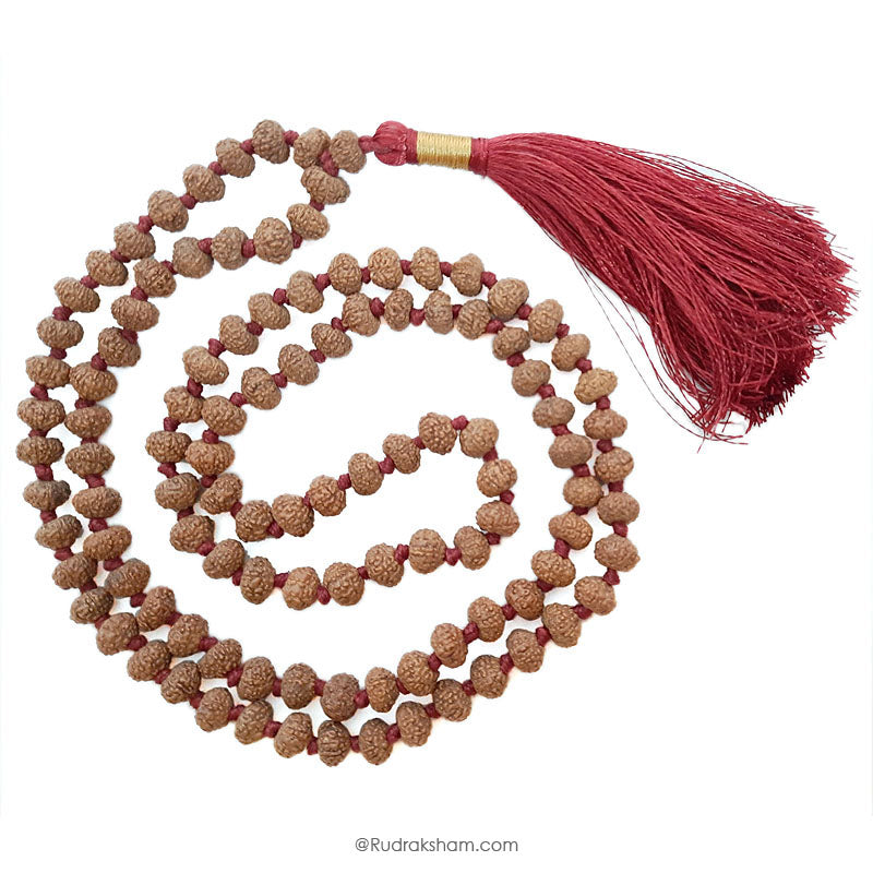 8 Mukhi Rudraksha Indonesian Beads Japa Mala | 108 Beads Java Eight Mukhi Rudraksha Beads Kantha Mala | Aath Mukhi Mala Rosary