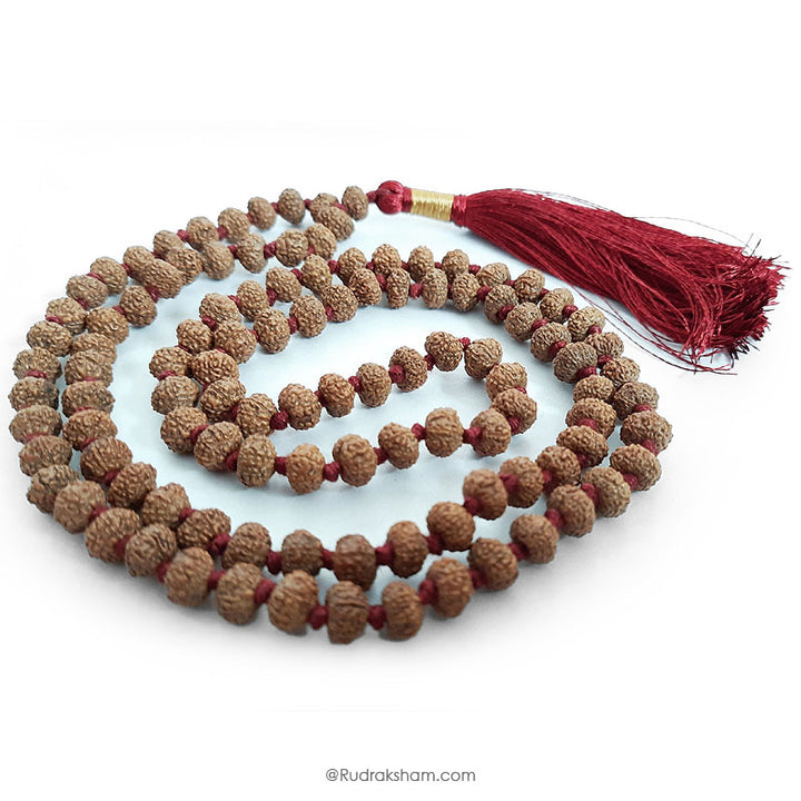 8 Mukhi Rudraksha Indonesian Beads Japa Mala | 108 Beads Java Eight Mukhi Rudraksha Beads Kantha Mala | Aath Mukhi Mala Rosary