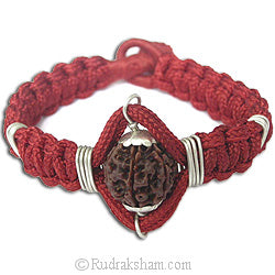 8 Mukhi Rudraksha Wrist Band in Copper Caps & Copper Wire | Nepal Eight Mukhi Wrist Bracelet | Unisex Wrist band for all Ages | Energised Aath Mukhi wrist Band in Thread