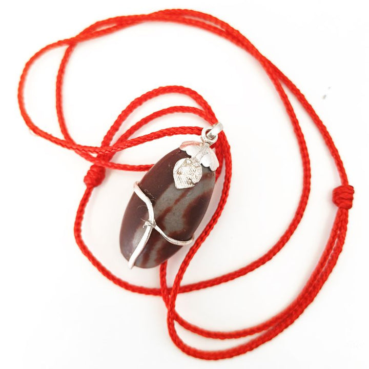 Narmadeshwar Lingam Snake Pendant, Original Narmadeshwar Shivling Silver Pendant | Brown Narmadeshwar Shiva Lingam | Narmada Shivling