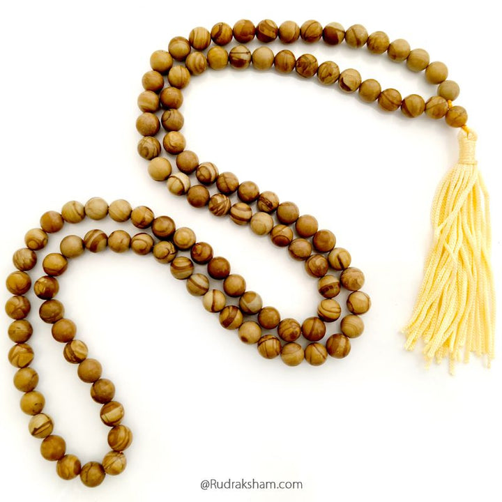 Camel Agate Mala |  Yellow Camel Agate Gemstone Mala Necklace | Yellow Hakik Rosary | Camel Agate Benefits, Uses and Price