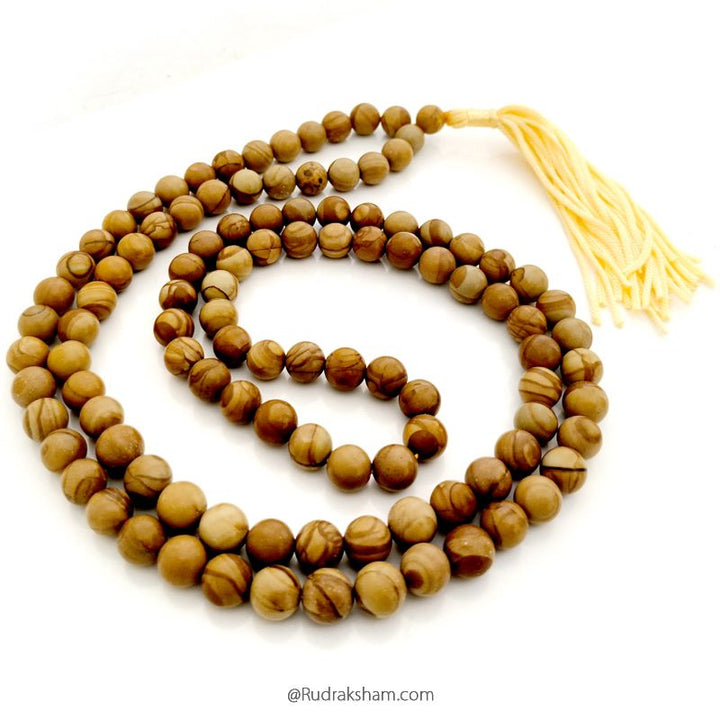 Camel Agate Mala |  Yellow Camel Agate Gemstone Mala Necklace | Yellow Hakik Rosary | Camel Agate Benefits, Uses and Price