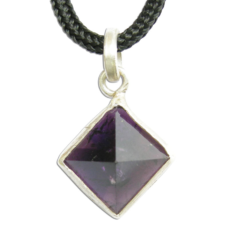 Natural Amethyst Pyramid Pendant | Amethyst Crystal Pyramid Pendant | Amethyst Stone Pyramid Pendant for Reiki Healing