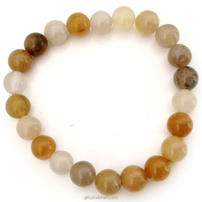 Aventurine Gemstone Bracelet In Elastic