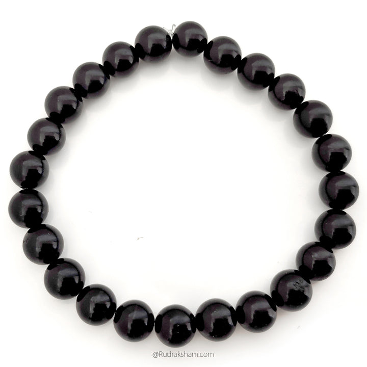 Black Tourmaline Bracelet In Elastic