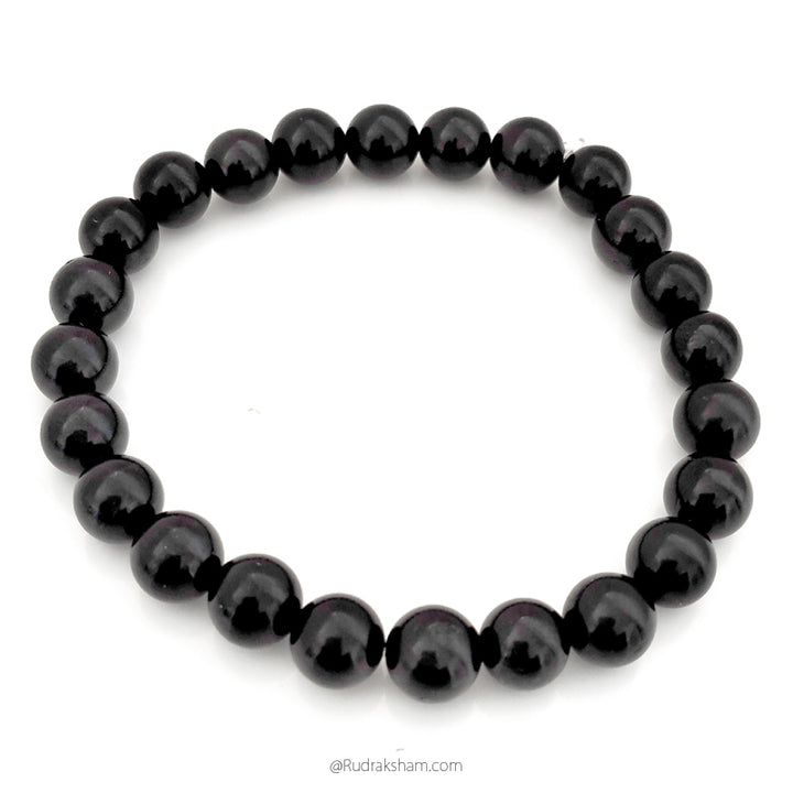 Black Tourmaline Bracelet In Elastic