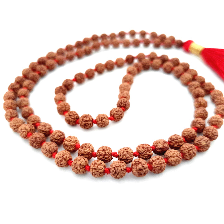 5.0mm Pathri Chikna Beads Rudraksha Japa Mala Rosary | Rudraksha Pathri Mala | Indonesian Beads Mala
