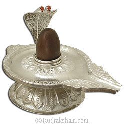  Narmadeshwar Shivling Copper Jalhari - Silver Polish
