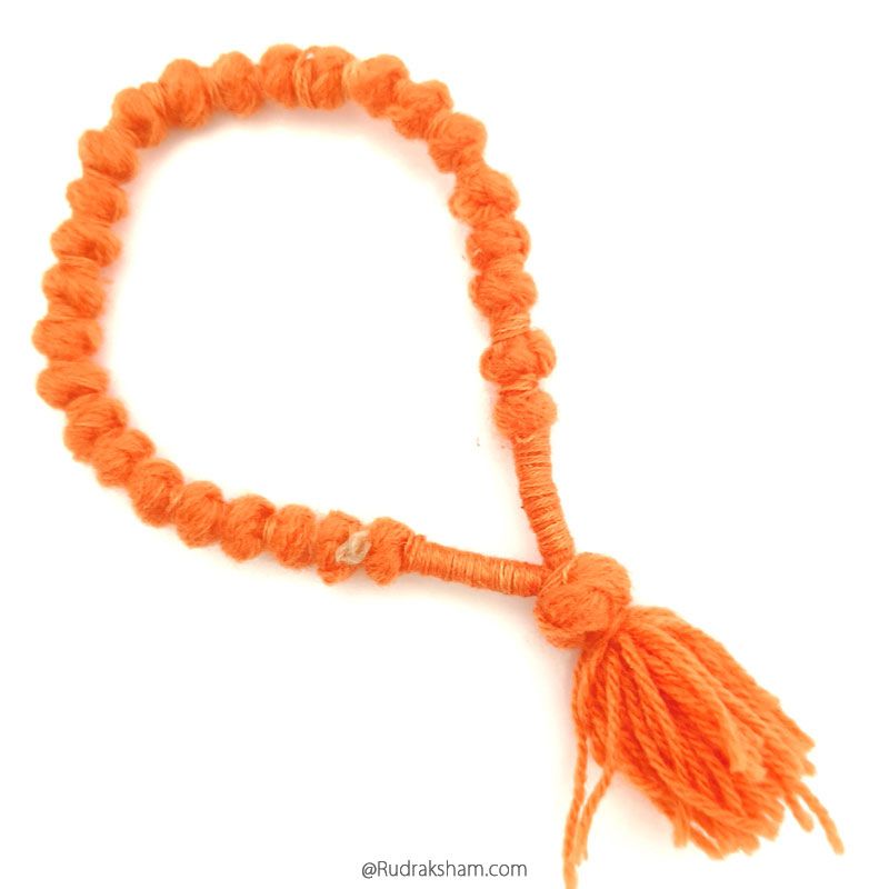 Wool Mala | Woolen mala | Ram wool mala | Handmade Knotted Light Weight Buddhist Wool Mala Rosary 27 Beads 7 - 8 mm | Wool Wrist mala | Wool Mala Bracelet