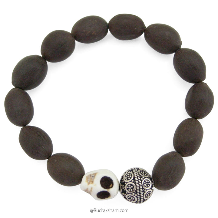  Designer Silver ball in Stretchable elastic 