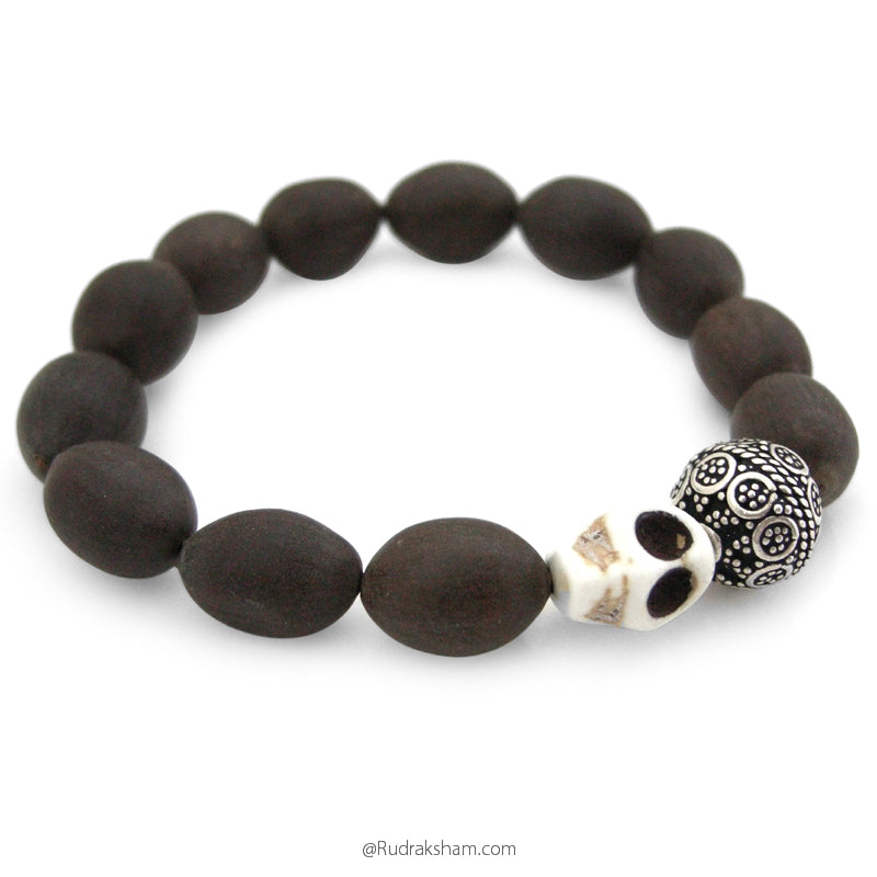 Lotus Seed Bead Bracelet with Narmund Bead | Kamal Gatta & Black Eye Mund Bead Bracelet