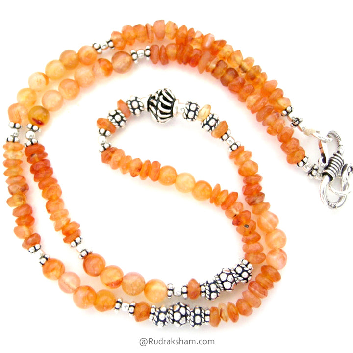Carnelian Cut Stone Necklace