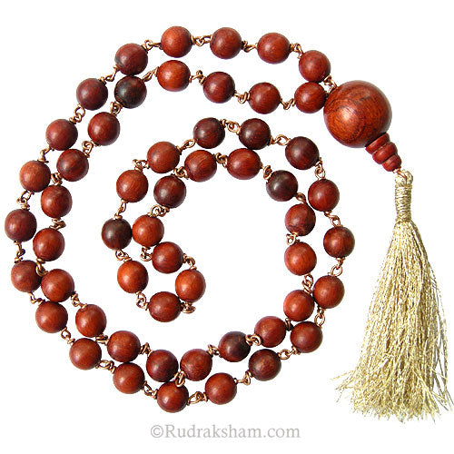 Red Sandalwood Mala In Copper