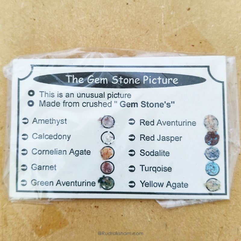 Lord Shiva Gemstone Paintings | Gem Stone Picture with Wooden Frame