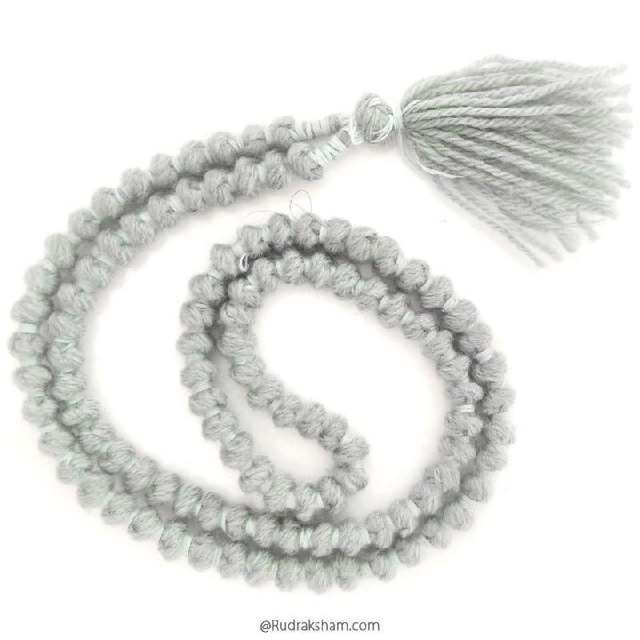 Wool Mala | Woolen mala | Ram wool mala | Handmade Knotted Light Weight Buddhist Wool Mala Rosary 108 Beads 7-8 mm | Wool Wrist mala
