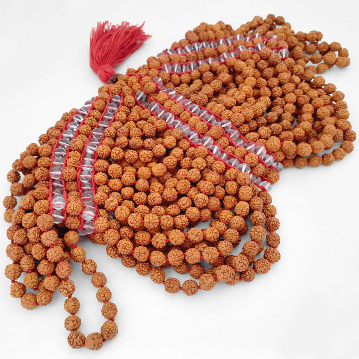 Rudraksha Sphatik Hat | Rudraksha Sphatik / Crystal Meditation Cap | Rudraksha Quartz Beads Cap | Rudraksha Crystal / Quartz Topi