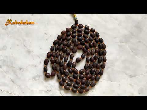 Lotus Seed Mala in Thread | Buy Natural 108 Lotus Seed Beads Hand Knotted Japa Mala | Kamal Gatta Beads Mala Rosary | Mala for Maha Lakshmi Japa and Sadhana