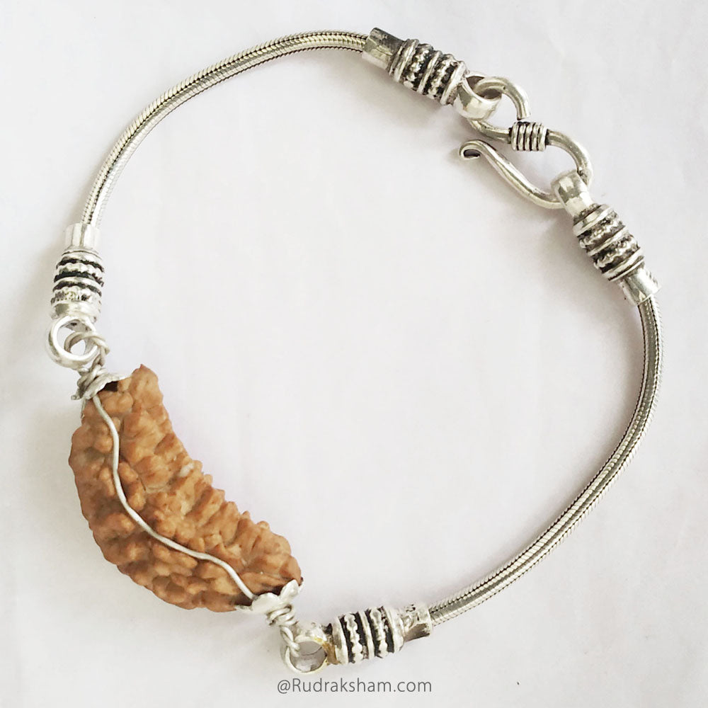 1 Mukhi Rudraksha Silver Bracelet